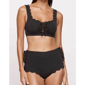 Marysia Black Palm Spring Tie Top (S) and Santa Monica Tie Bottoms (XS)